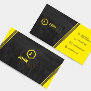 cartes visite jaune