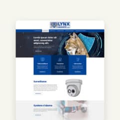 Maquette web ux lynx sécurité