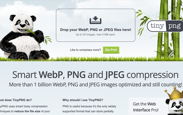 site tinypng pour optimiser les images