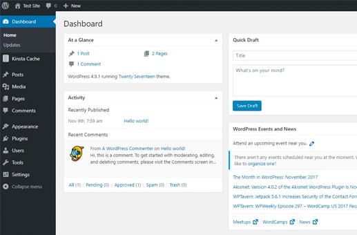 wordpress administration
