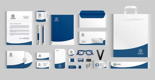 charte graphique avec logo pour des produits