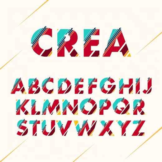 typographie colorée