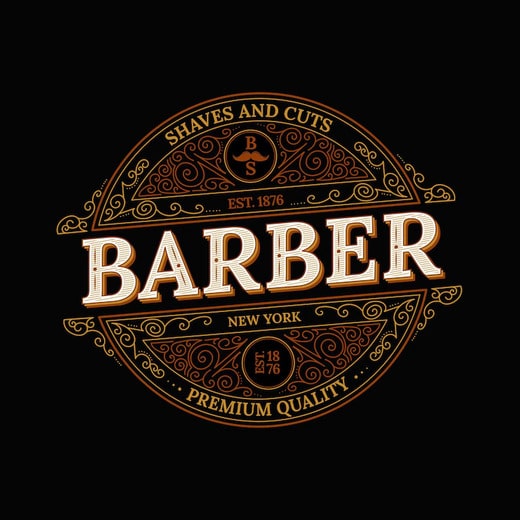 creation logo salon barbier vintage