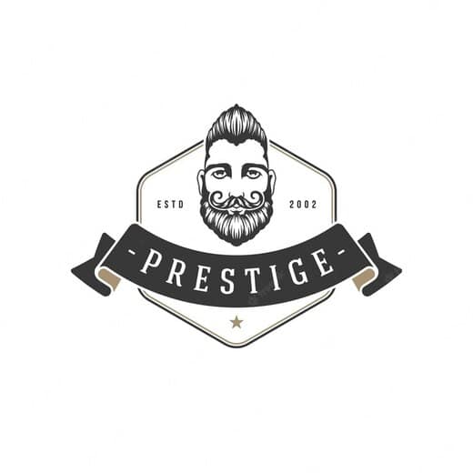 homme barbu visage complet logo