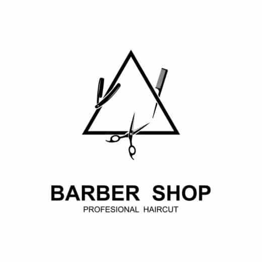 logo salon barbier minimaliste