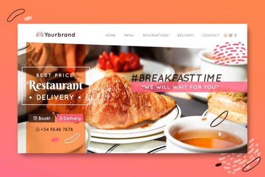 exemple tendance et moderne site restaurant