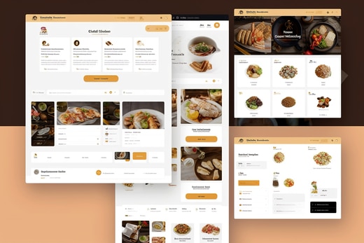 Generative AI Illustration of UI Design of a Chinese food Websit
