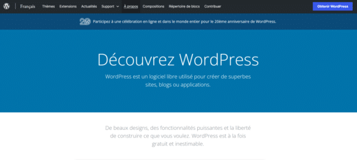site officiel wordpress