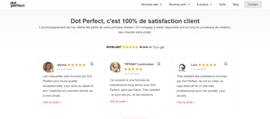 Temoignages de clients