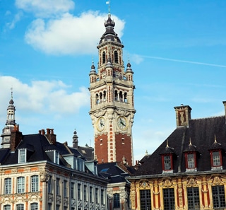 Photo place centrale de la ville la grand place à lille