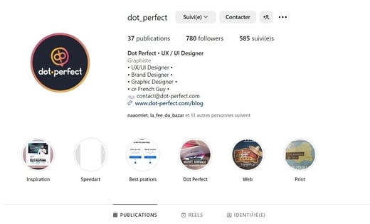 presentation page intagram dot perfect