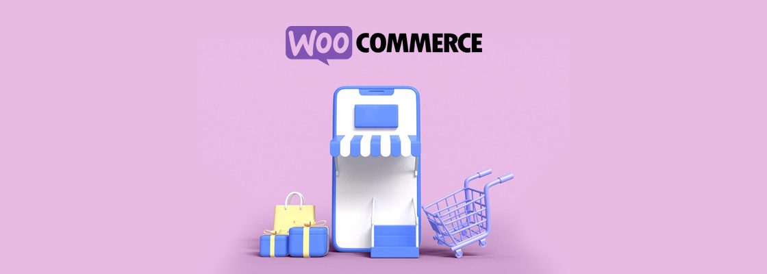 Illustration d'une boutique avec logo woocommerce