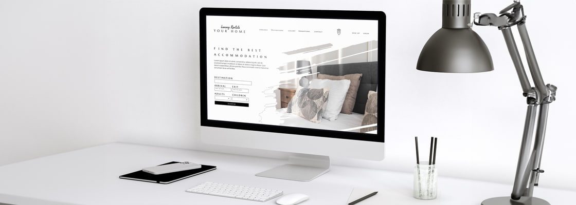 bureaux site vitrine sur ordinateur